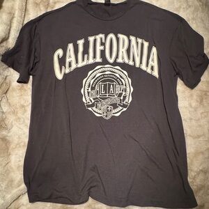 SHEIN California Graphic Tee - Dark Gray